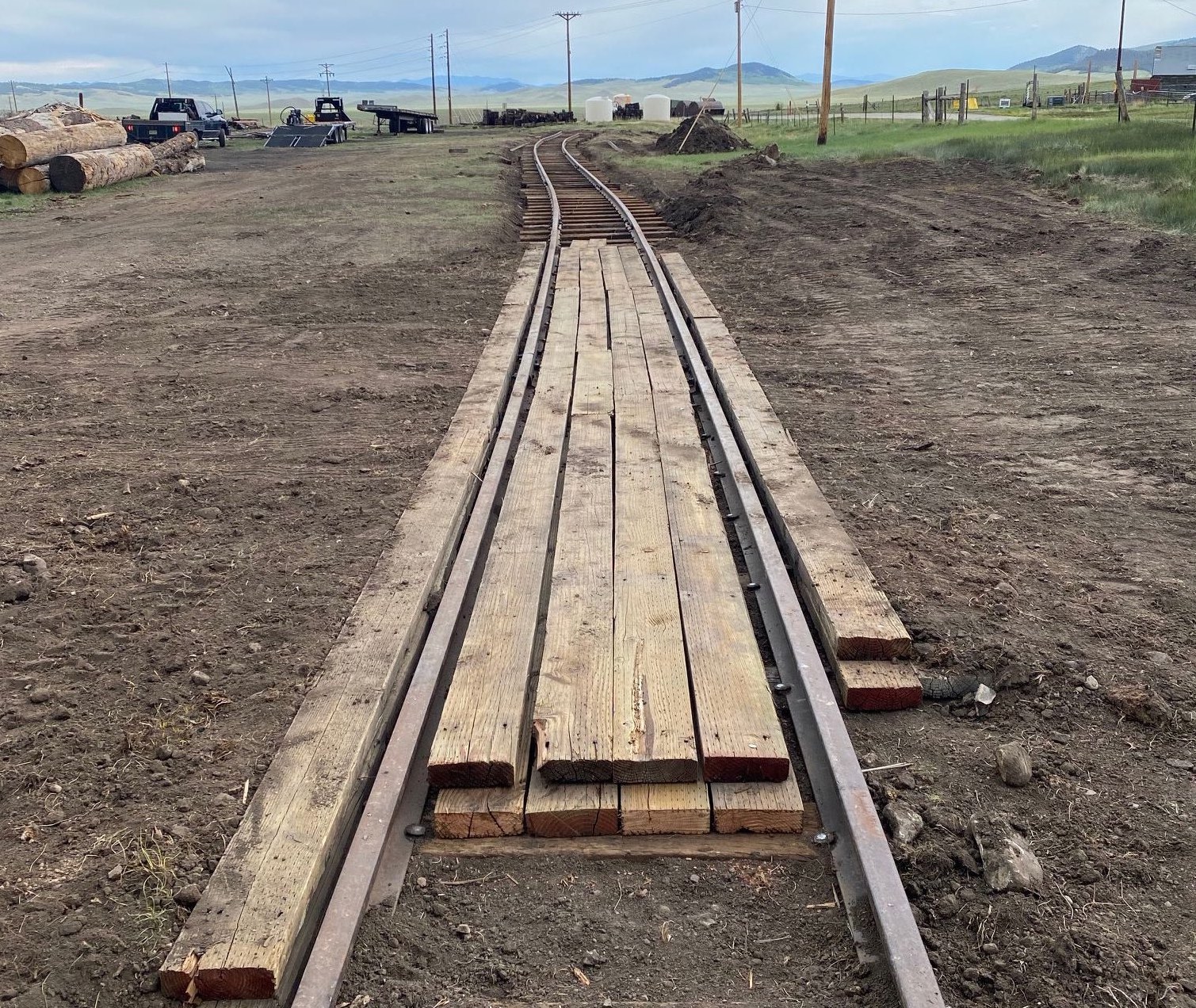 The Extended Gunnison Main Line And The New Vehicle Crossing. Photo by Bob Schoppe